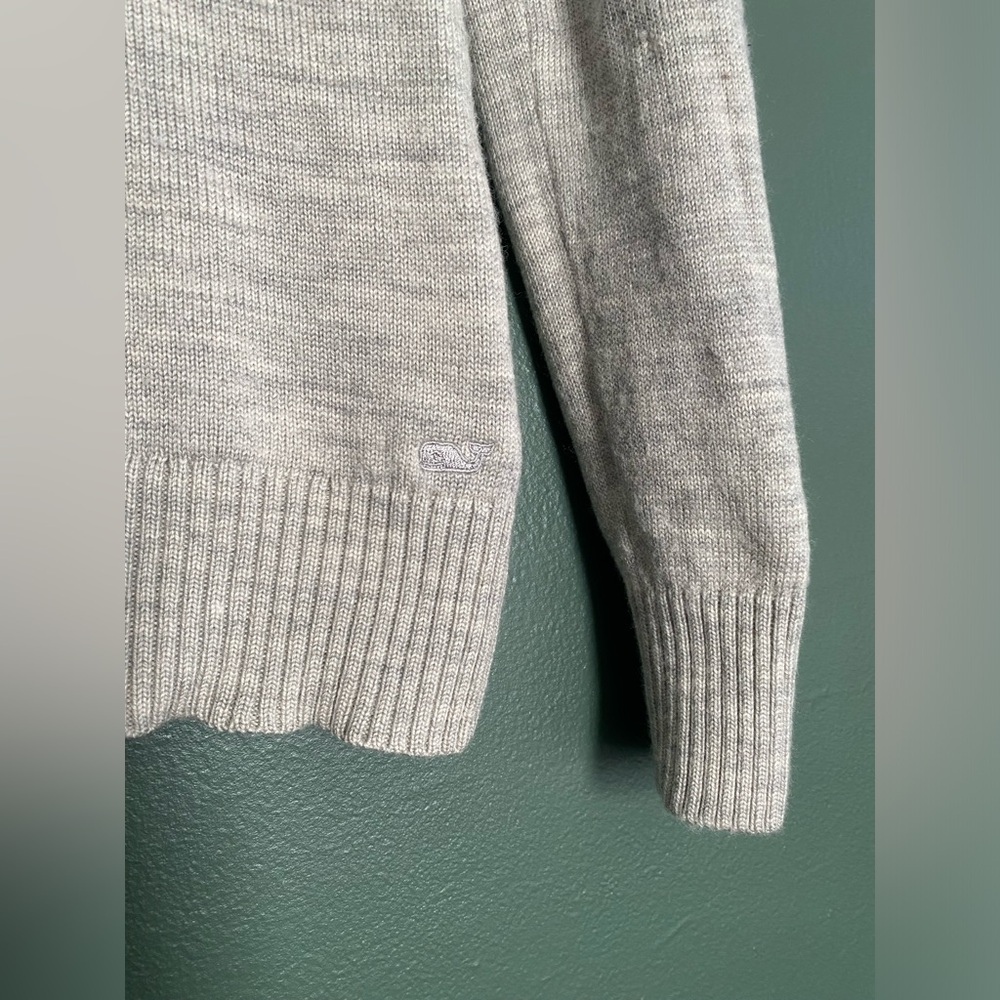 Cashmere Merino wool Vineyard Vines Gray V-Neck Collar Sweater Shep and Ian - Picture 7 of 16